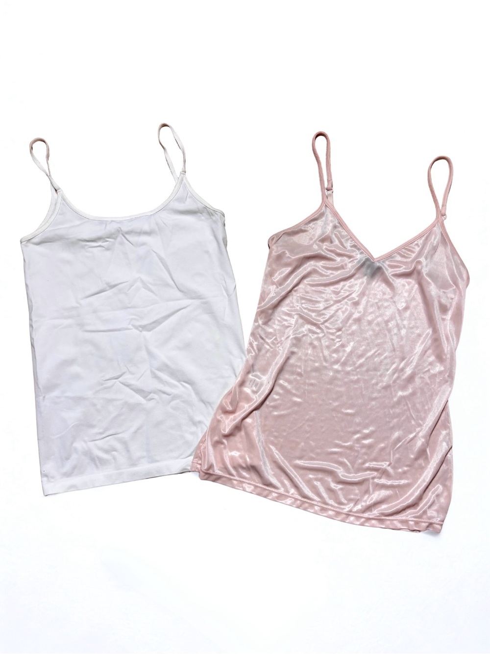 Express Two-Piece Camisole Set in White and Blush